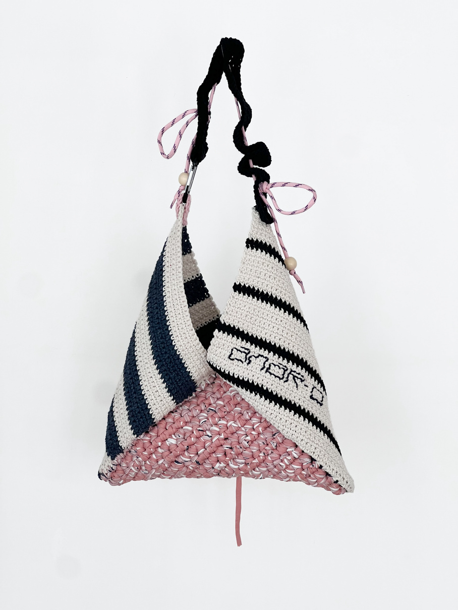 Bolsa Arte · Rosa e cru