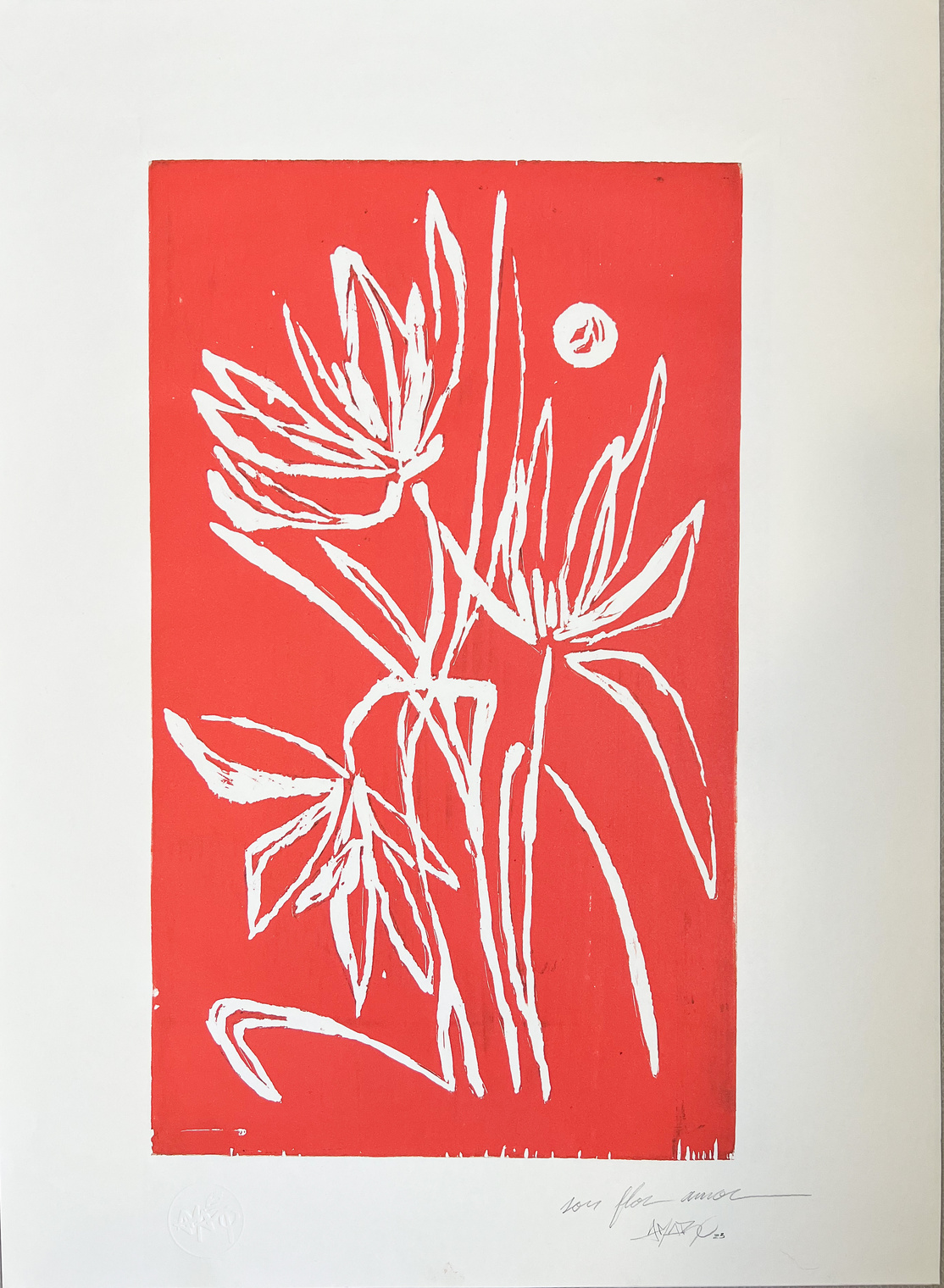 Sou Flor Amor · Primeiro estudo · papel fino